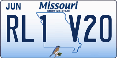 MO license plate RL1V2O