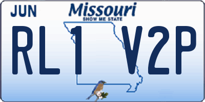 MO license plate RL1V2P