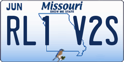 MO license plate RL1V2S