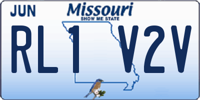 MO license plate RL1V2V