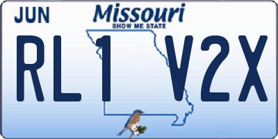 MO license plate RL1V2X