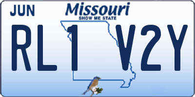 MO license plate RL1V2Y