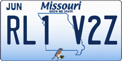 MO license plate RL1V2Z