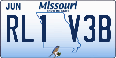MO license plate RL1V3B
