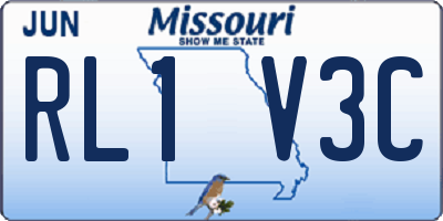 MO license plate RL1V3C