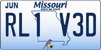 MO license plate RL1V3D