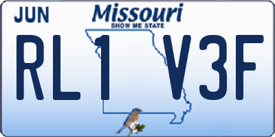 MO license plate RL1V3F