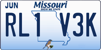 MO license plate RL1V3K