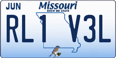 MO license plate RL1V3L