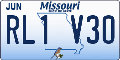 MO license plate RL1V3O