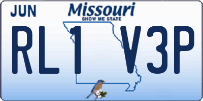 MO license plate RL1V3P