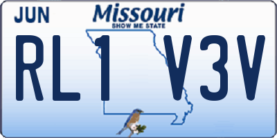 MO license plate RL1V3V