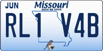 MO license plate RL1V4B