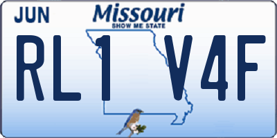 MO license plate RL1V4F