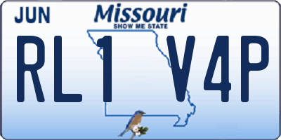MO license plate RL1V4P