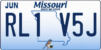 MO license plate RL1V5J