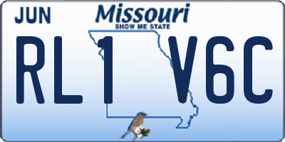 MO license plate RL1V6C