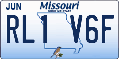 MO license plate RL1V6F