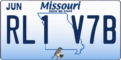 MO license plate RL1V7B