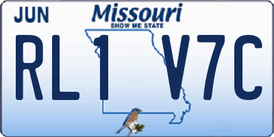MO license plate RL1V7C