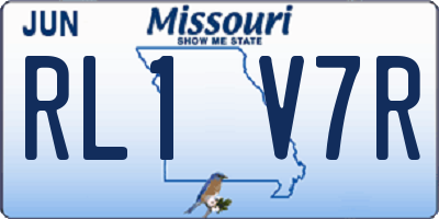 MO license plate RL1V7R