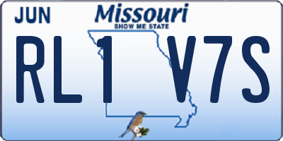 MO license plate RL1V7S