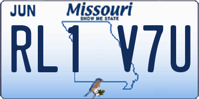 MO license plate RL1V7U