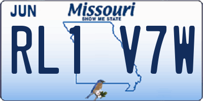 MO license plate RL1V7W