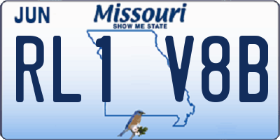 MO license plate RL1V8B