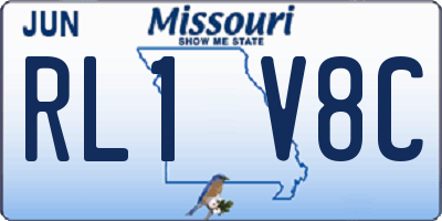 MO license plate RL1V8C