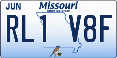 MO license plate RL1V8F