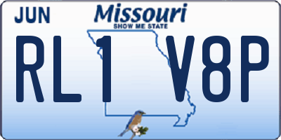 MO license plate RL1V8P