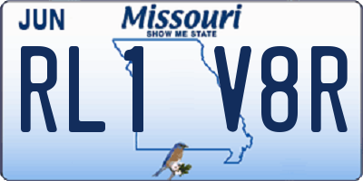 MO license plate RL1V8R