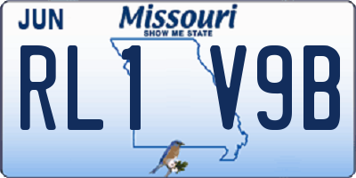 MO license plate RL1V9B
