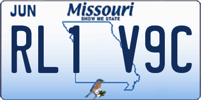 MO license plate RL1V9C
