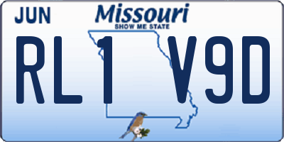 MO license plate RL1V9D