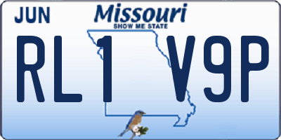MO license plate RL1V9P