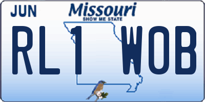 MO license plate RL1W0B