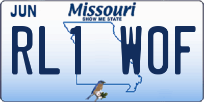 MO license plate RL1W0F
