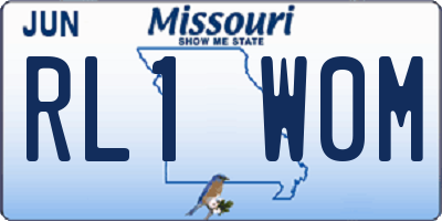 MO license plate RL1W0M