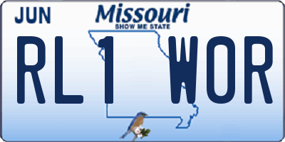 MO license plate RL1W0R