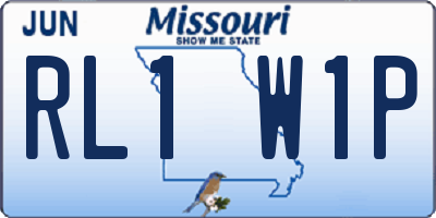 MO license plate RL1W1P