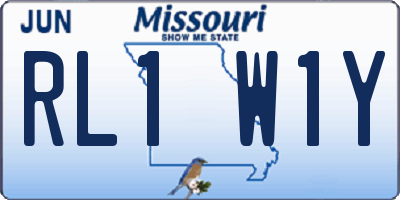 MO license plate RL1W1Y
