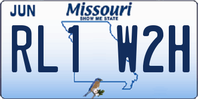 MO license plate RL1W2H