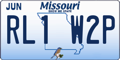 MO license plate RL1W2P