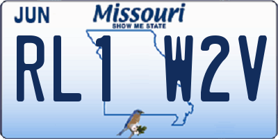 MO license plate RL1W2V