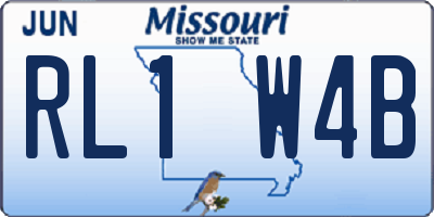 MO license plate RL1W4B