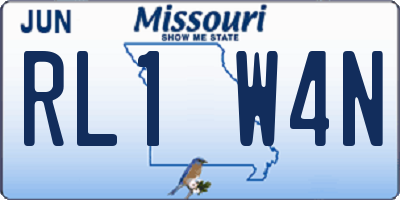 MO license plate RL1W4N