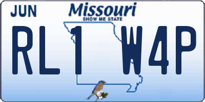 MO license plate RL1W4P