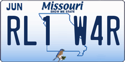 MO license plate RL1W4R